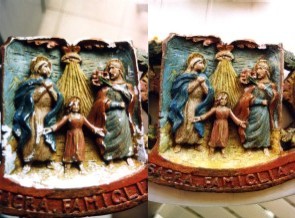 decorazione di carretto siciliano, prima e dopo il restauro
