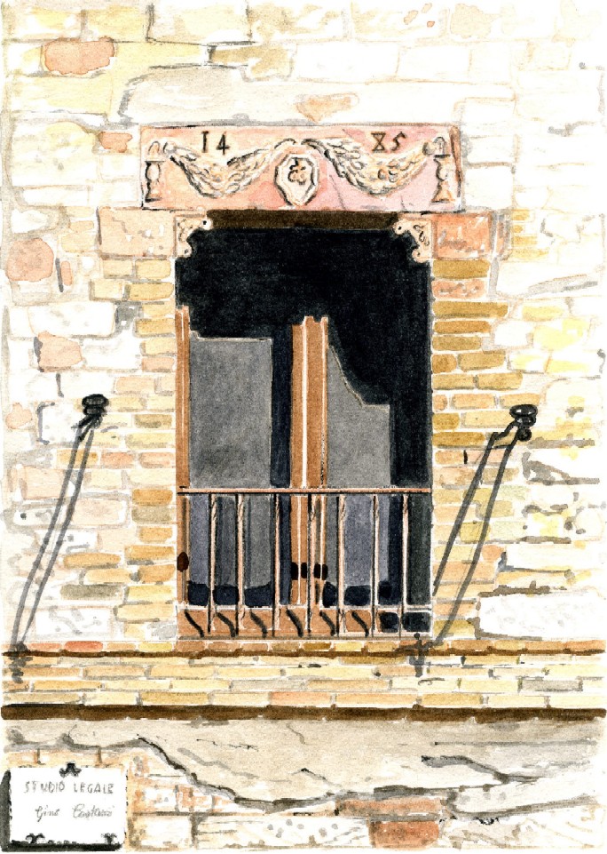 Finestra di Casa Costanzi in Via San Paolo - Assisi